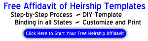 Free Affidavit of Heirship Form